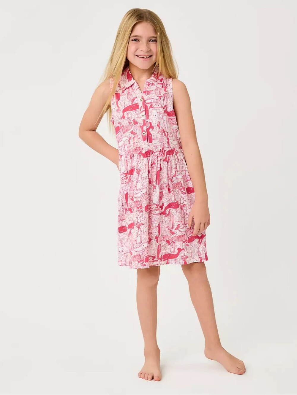 {Lilly Pulitzer} Girls Mini Arley Dress In Thar She Blows Print